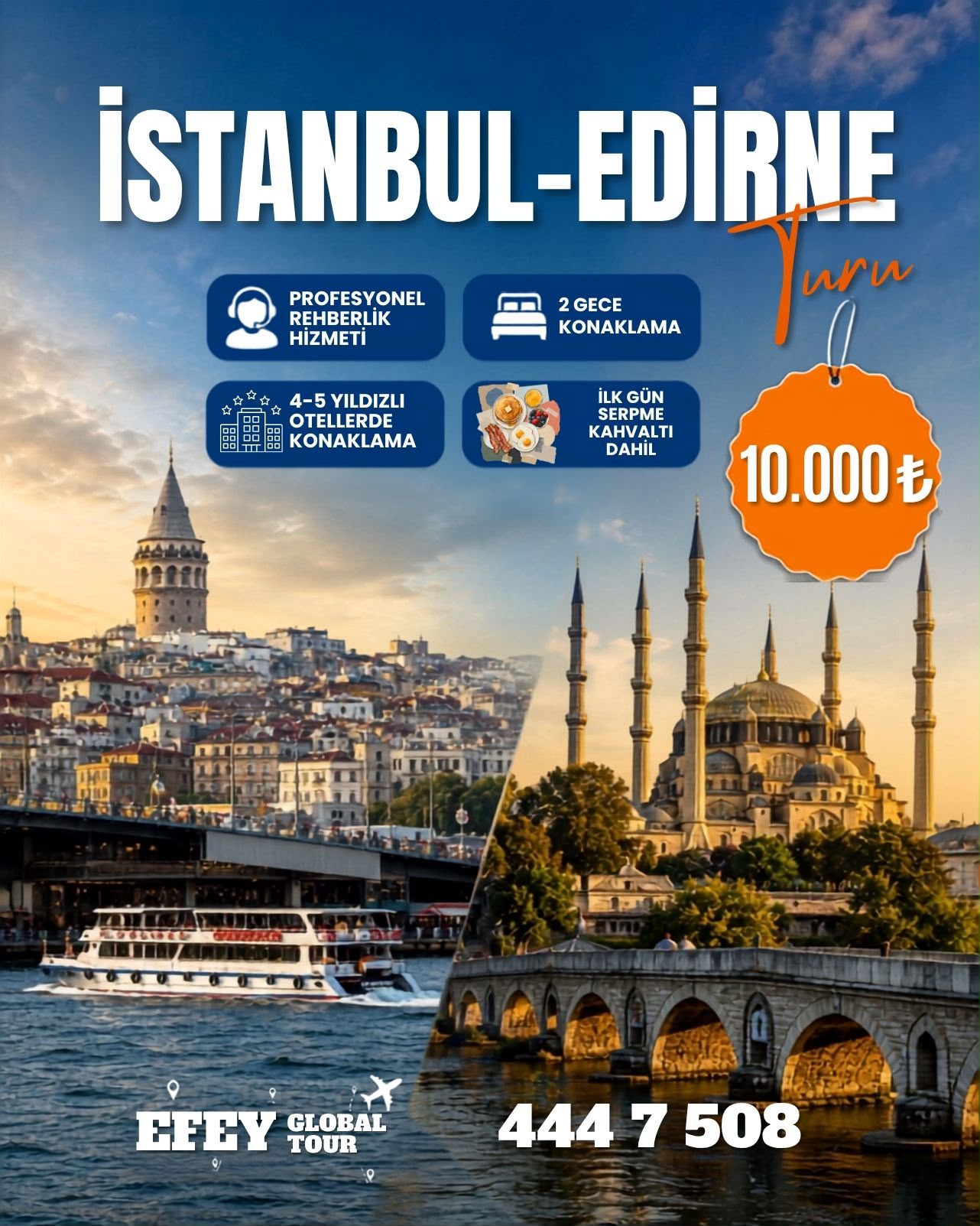 2 GECE KONAKLAMALI İSTANBUL EDİRNE TURU